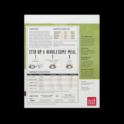 Honest Kitchen Grain Free Chicken Recipe Dehydrated Dog Food 10lb - Poudre Pet and Feed Supply